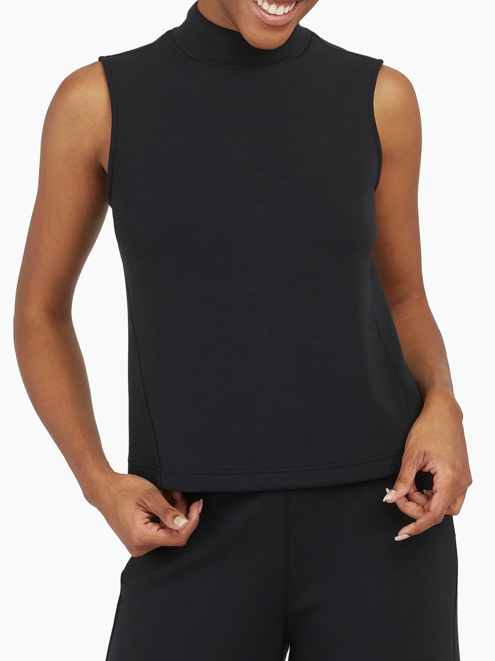 SPANX AirLuxe Mock Turtleneck Top – Sleeveless Stretch Top